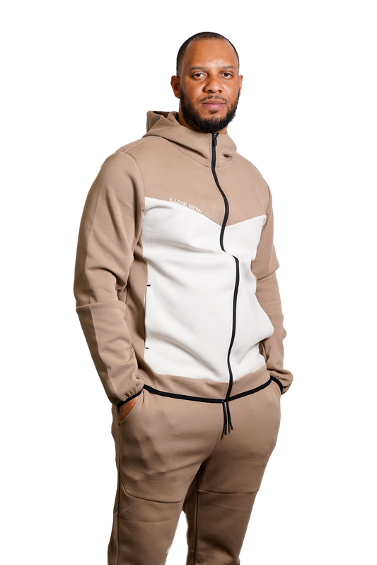 Luxe Row Brown/Beige SweatSuit